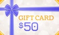 Gift Card, gift voucher - 50 dollars