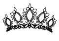 Web. tiara crowns. Wedding diadem with diamonds and gems. Princess crowns vector. Jewelry design. Royalty Free Stock Photo