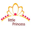 Princess crowns isolated on white. Vector