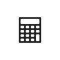Calculator Glyph Vector Icon, Symbol or Logo. Royalty Free Stock Photo