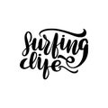 Lettering surfing life