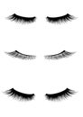 Web Vector realistic collection of false lashes.