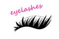 Web Black eyelash extension logo on white background. Vector illustration.