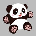 Panda baby vector illustration isolated