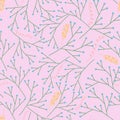 Delicate seamless pattern with flowers. Vector design.