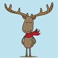 Cute deer design- funny hand drawn doodle, cartoon character.