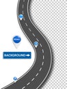 The roadway location isinfographic Royalty Free Stock Photo