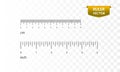 Rulers set, inches and centimeters. Vector Royalty Free Stock Photo