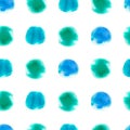 Watercolor blue circles. Water and sea. Abstract seamless pattern