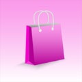 Vector illustration with lilac lovely bag.