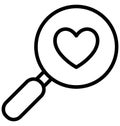 Exploring love Isolated Vector Icon which can easily modify or edit Royalty Free Stock Photo