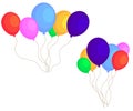 Web Color Glossy Balloons Set isolated on White in Vector Illustration Royalty Free Stock Photo