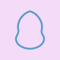 Beauty blender isolated icon. Makeup sign, illustration of foundation sponge.