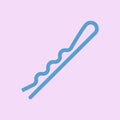Bobby pin vector icon. isolated