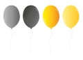 Web3d Realistic Colorful Bunch of Birthday Balloons Flying for Party and Celebrations With Space for Message Isolated Royalty Free Stock Photo