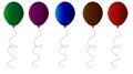 Web 3d balloon, helium. vector air balloons set. Royalty Free Stock Photo