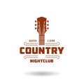 Country music logo template Royalty Free Stock Photo