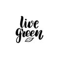 Lettering live green