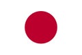 Japan national flag. Vector illustration. Tokyo
