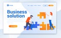 Business Solution Agency Modern flat design vector illustration concepts of web page design for website