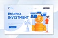 Business Investment Web Ui Landing page Design .Modern Flat illustration Vector Ui Template