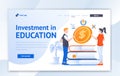 Education Creative website template design for education. Vector illustration concept of web page design for website and mobile we