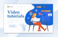 Landing page template of Online Tutorial
