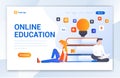 Online Education Creative website template design - Vector