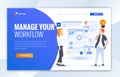 Manage Your Workflow  Modern flat design  illustration concepts of web page design for website Royalty Free Stock Photo