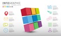 Vector infographic, Abstract 3D business illustration infographics template with 9 options