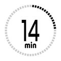 The minutes countdown timer