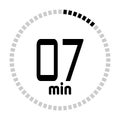 The minutes countdown timer