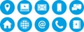 Blue icons set. blue buttons set. new communication icons Royalty Free Stock Photo