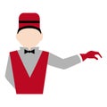 Valet silhouette symbol