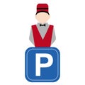 Valet silhouette symbol