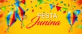 Festa Junina Background with colorful deco Royalty Free Stock Photo