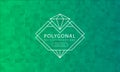 Abstract polygonal green background texture, green textured, banner polygon backgrounds, vector illustration Royalty Free Stock Photo