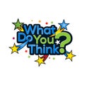 What do you think icon stock-vector Royalty Free Stock Photo