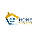 Home smart stock logo vector. Abstract house logo. Vector Illustration on white background Royalty Free Stock Photo