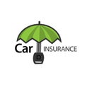 Car insurance logo stock. flat design. logo vector illustration Royalty Free Stock Photo