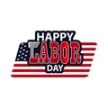 Labor day USA background, vector illustration, flat style - Vector Royalty Free Stock Photo