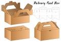 Box packaging die cut template design. 3d mock-up Royalty Free Stock Photo