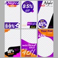 Set social media template story vector eps10-06