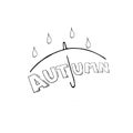 Stock illustration Autumn and umbrella. Autumn design