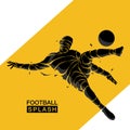 Football shoot splash silhouette