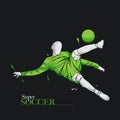 Football shoot splash silhouette
