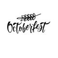 Oktoberfest handwritten lettering. Typography design for greeting cards and poster. Beer Festival vector banner.