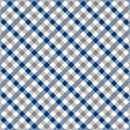 Grey and Blue Gingham pattern. Royalty Free Stock Photo