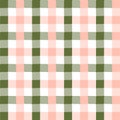 Oliven Green Gingham pattern. Royalty Free Stock Photo