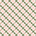 Oliven Green Gingham pattern. Royalty Free Stock Photo